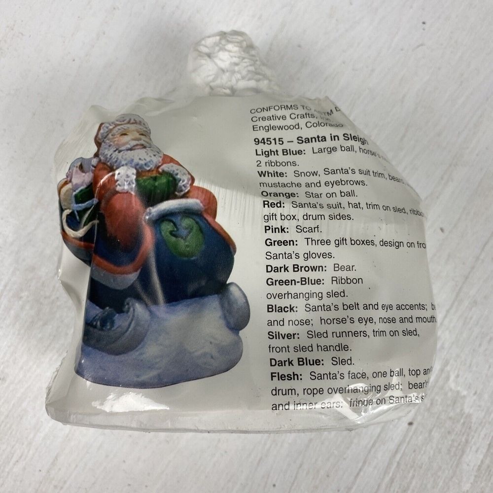 California Creations Santa In Sleigh‎ 94515 ready to paint Collectable Christmas